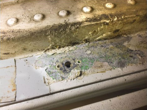 Corrosion on cargo door