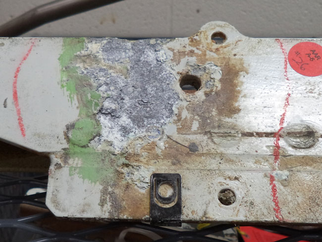 Corrosion on structure beam